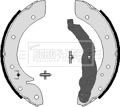 BORG & BECK stabdžių trinkelių komplektas BBS6207